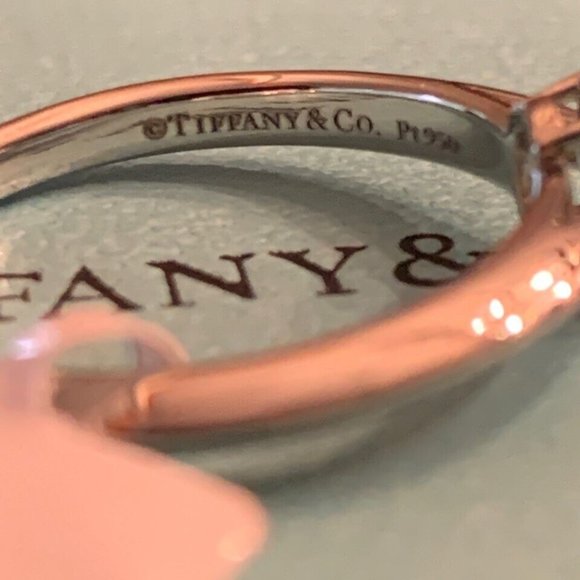 SOLD    TIFFANY Platinum Diamond .70ct Solitaire Oval Engagement Ring, VVS2 - Picture 3 of 6